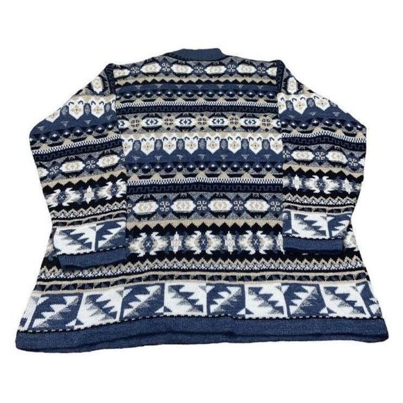 Vintage 90s Mock Neck Adele Sweater Cottagecore Grandmacore Knitwear Women’s XXL - Picture 4 of 6